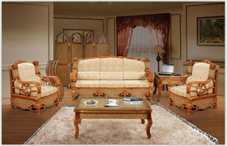 佛山藤實木家具廠價直銷 歐式竹藤客廳沙發(fā)床9025，品質與實惠的完美結合