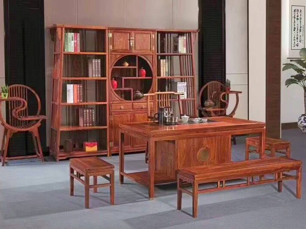 實木茶室家具 紅木茶桌椅子與刺猬紫檀茶臺價格解析